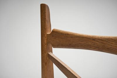 Guillerme et Chambron Five Upholstered Dining Chairs by Guillerme et Chambron France ca 1960s