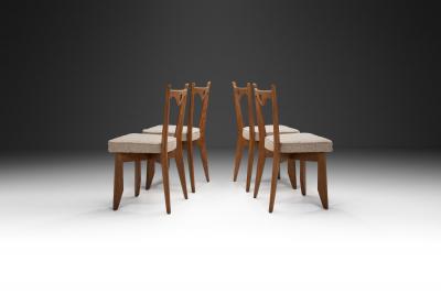 Guillerme et Chambron Four Dining Chairs by Guillerme et Chambron for Votre Maison France 1960s