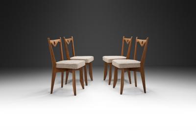 Guillerme et Chambron Four Dining Chairs by Guillerme et Chambron for Votre Maison France 1960s
