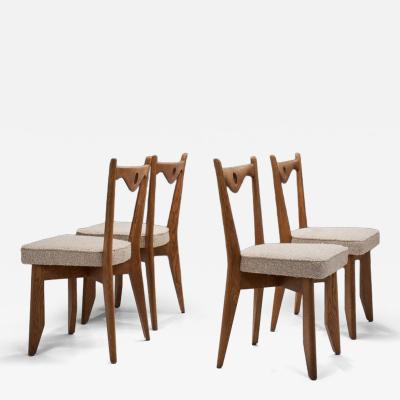 Guillerme et Chambron Four Dining Chairs by Guillerme et Chambron for Votre Maison France 1960s