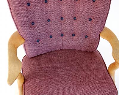 Guillerme et Chambron French Guillerme et Chambron Warm Oak petite Repos Lounge Chair Votre Maison