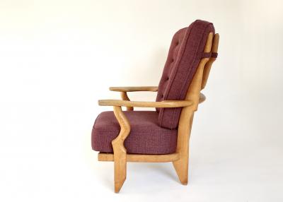 Guillerme et Chambron French Guillerme et Chambron Warm Oak petite Repos Lounge Chair Votre Maison