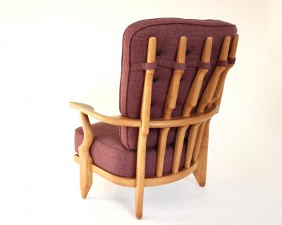 Guillerme et Chambron French Guillerme et Chambron Warm Oak petite Repos Lounge Chair Votre Maison