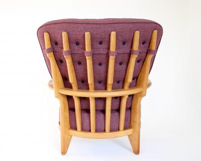 Guillerme et Chambron French Guillerme et Chambron Warm Oak petite Repos Lounge Chair Votre Maison