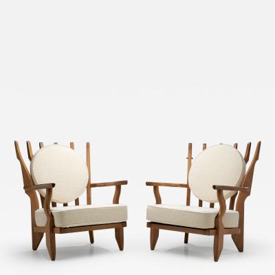 Guillerme et Chambron Grand Repos Armchairs by Guillerme et Chambron for Votre Maison France 1950s