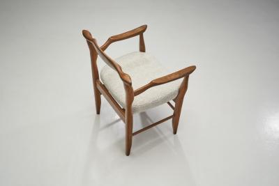 Guillerme et Chambron Guillerme et Chambron Bridge Fumay Pair of Dining Chairs France 1960s
