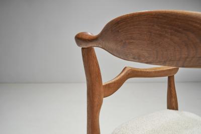 Guillerme et Chambron Guillerme et Chambron Bridge Fumay Pair of Dining Chairs France 1960s