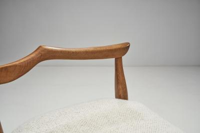 Guillerme et Chambron Guillerme et Chambron Bridge Fumay Pair of Dining Chairs France 1960s