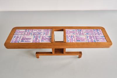 Guillerme et Chambron Guillerme et Chambron Coffee Table Oak and Ceramic Votre Maison France 1960s