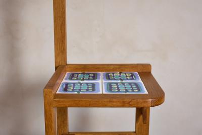 Guillerme et Chambron Guillerme et Chambron Floor Lamp with Ceramic Tile Shelves