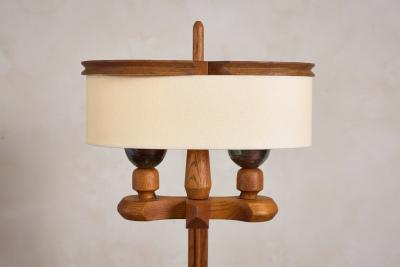Guillerme et Chambron Guillerme et Chambron Floor Lamp with Low Shelf
