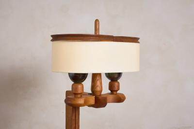 Guillerme et Chambron Guillerme et Chambron Floor Lamp with Low Shelf