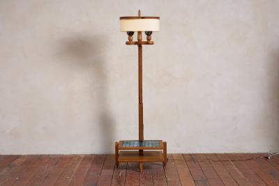 Guillerme et Chambron Guillerme et Chambron Floor Lamp with Low Shelf