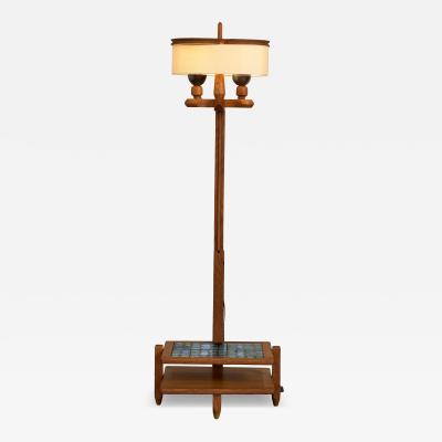 Guillerme et Chambron Guillerme et Chambron Floor Lamp with Low Shelf