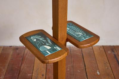 Guillerme et Chambron Guillerme et Chambron Floor Lamp with Table