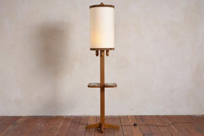 Guillerme et Chambron Guillerme et Chambron Floor Lamp with Table