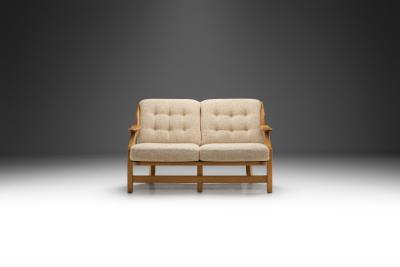 Guillerme et Chambron Guillerme et Chambron Gr goire Oak Settee for Votre Maison France 1960s