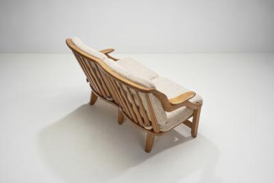 Guillerme et Chambron Guillerme et Chambron Gr goire Oak Settee for Votre Maison France 1960s