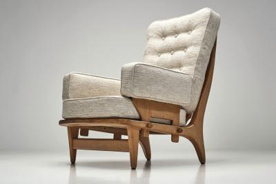 Guillerme et Chambron Guillerme et Chambron Oak Armchair for Votre Maison France Mid 20th Century
