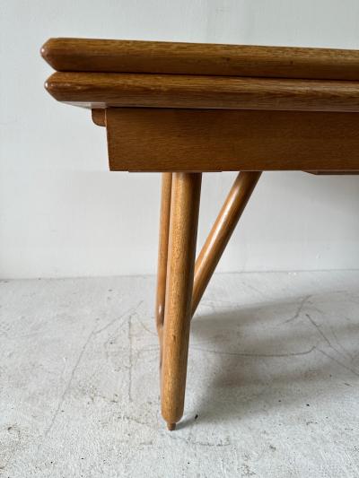 Guillerme et Chambron Guillerme et Chambron Oak Dining Table w Extension Model a LItalienne 
