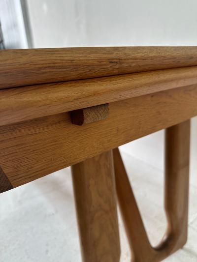 Guillerme et Chambron Guillerme et Chambron Oak Dining Table w Extension Model a LItalienne 