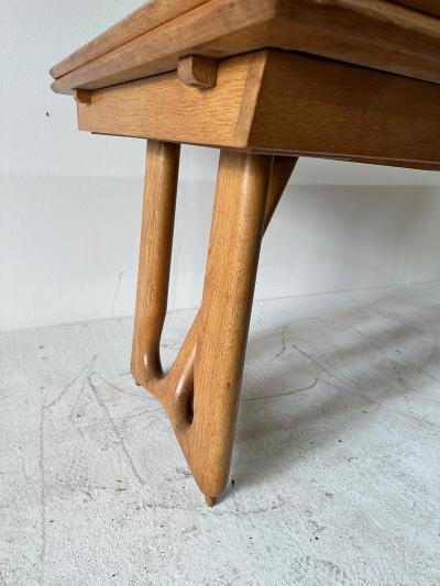 Guillerme et Chambron Guillerme et Chambron Oak Dining Table w Extension Model a LItalienne 
