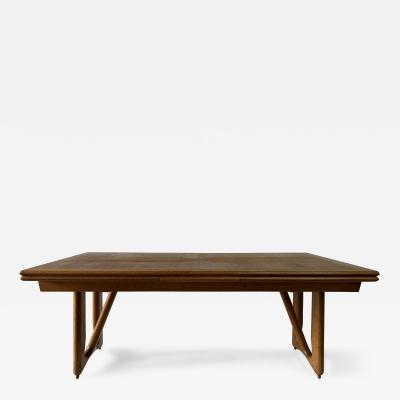 Guillerme et Chambron Guillerme et Chambron Oak Dining Table w Extension Model a LItalienne 