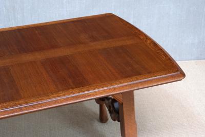 Guillerme et Chambron Guillerme et Chambron Oak Parquetry Dining Table Votre Maison France 1960s