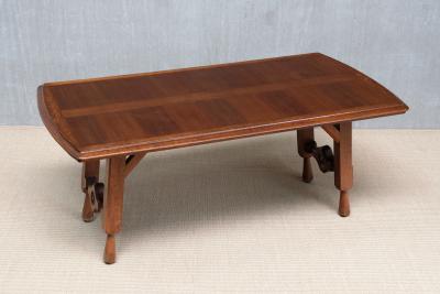Guillerme et Chambron Guillerme et Chambron Oak Parquetry Dining Table Votre Maison France 1960s