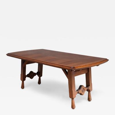 Guillerme et Chambron Guillerme et Chambron Oak Parquetry Dining Table Votre Maison France 1960s