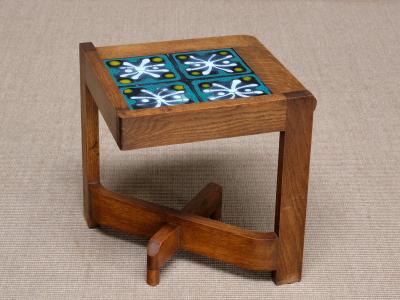Guillerme et Chambron Guillerme et Chambron Set of Four Side Tables Modular Coffee Table 1950s