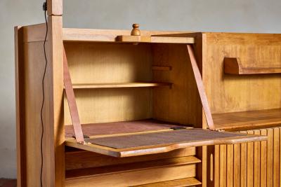 Guillerme et Chambron Guillerme et Chambron Sideboard with Lamp