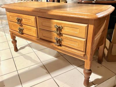Guillerme et Chambron Guillerme et Chambron rarest oak chest of drawers with anchor bronze handles