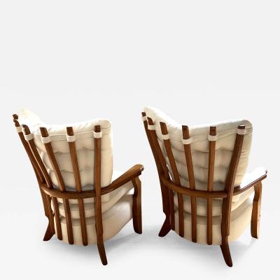 Guillerme et Chambron Guillerme et chambron pair of comfy lounge chairs