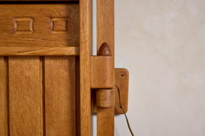 Guillerme et Chambron Gullierme et Chambron Rotating Cabinet with Lamp
