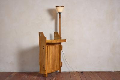 Guillerme et Chambron Gullierme et Chambron Rotating Cabinet with Lamp
