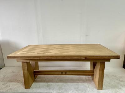 Guillerme et Chambron Massive Guillerme et Chambron Bleached Oak Dining Table for Votre Maison