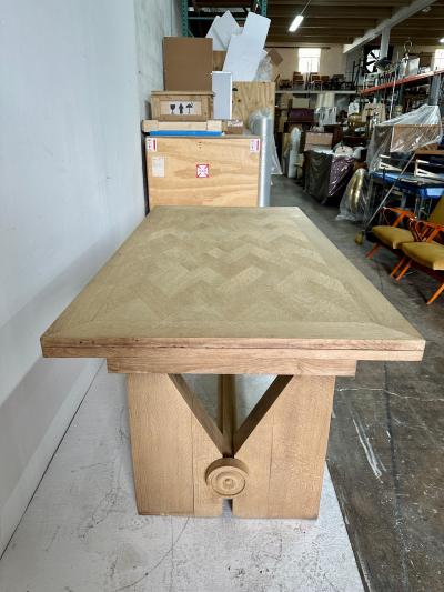 Guillerme et Chambron Massive Guillerme et Chambron Bleached Oak Dining Table for Votre Maison