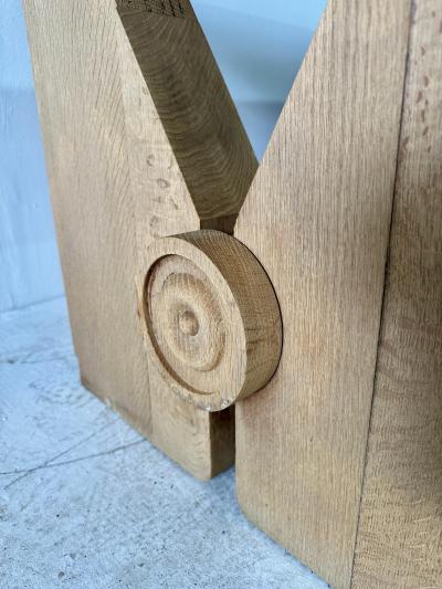 Guillerme et Chambron Massive Guillerme et Chambron Bleached Oak Dining Table for Votre Maison