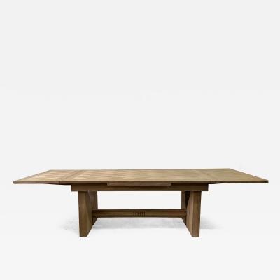 Guillerme et Chambron Massive Guillerme et Chambron Bleached Oak Dining Table for Votre Maison