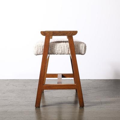 Guillerme et Chambron Mid Century Modernist Oak Stool by Guillerme et Chambron Edition Votre Maison