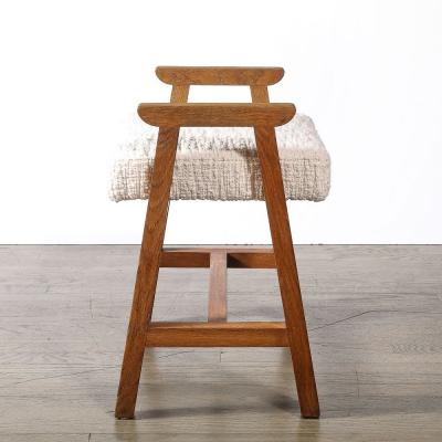 Guillerme et Chambron Mid Century Modernist Oak Stool by Guillerme et Chambron Edition Votre Maison