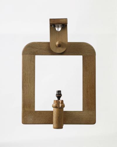 Guillerme et Chambron Oak Chandelier by Guillerme and Chambron France c 1960