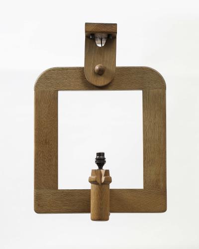 Guillerme et Chambron Oak Chandelier by Guillerme and Chambron France c 1960