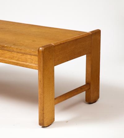 Guillerme et Chambron Oak Coffee Table by Guillerme et Chambron France c 1950