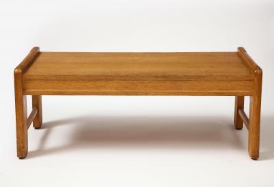 Guillerme et Chambron Oak Coffee Table by Guillerme et Chambron France c 1950