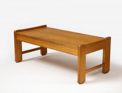 Guillerme et Chambron Oak Coffee Table by Guillerme et Chambron France c 1950
