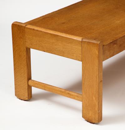 Guillerme et Chambron Oak Coffee Table by Guillerme et Chambron France c 1950