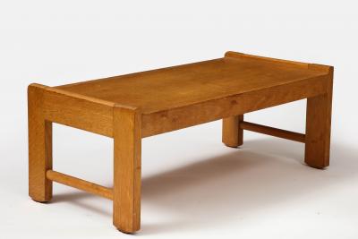 Guillerme et Chambron Oak Coffee Table by Guillerme et Chambron France c 1950
