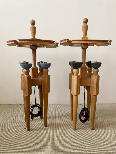 Guillerme et Chambron PAIR OF GUILLERME ET CHAMBRON TABLE LAMPS